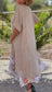 Women's Casual Floral Print Fake Two Pieces Linen Dress