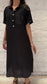 Half Lapel Loose Long Dress
