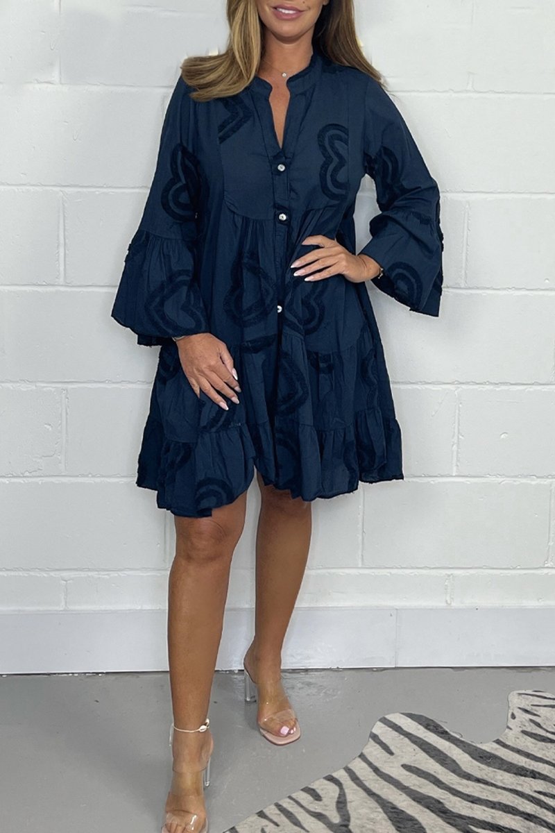 Heart embossed dress