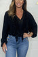 Cotton and linen V-neck casual top
