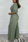 Casual solid color jumpsuit