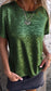 Hot Stamping Round Neck Short-sleeved V Neck T-shirt