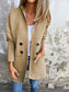 Hooded Casual Button-up Cardigan