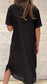 Half Lapel Loose Long Dress