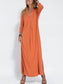 Women's Casual Solid Color V-neck Comfortable Dress