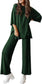 Women's Casual 2 Piece Outfits Short Sleeve Pullover Tops and Wide Leg Pants Lounge Sets