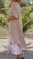 Women's Casual Floral Print Fake Two Pieces Linen Dress