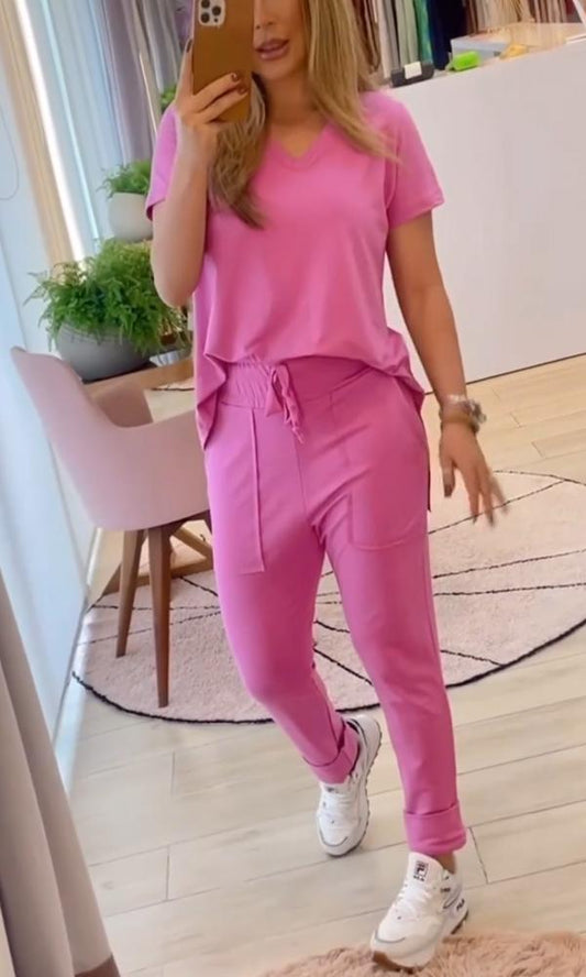 Casual loose pants two -piece suit