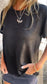 Hot Stamping Round Neck Short-sleeved V Neck T-shirt