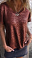 Hot Stamping Round Neck Short-sleeved V Neck T-shirt