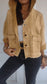 Denim Hooded Long Sleeve Jacket