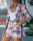 Women's Fashion Collar Open Front Blazer & Shorts Without Cami Top