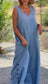 Women's Casual Fake Denim Wide Leg  Jumpsuit