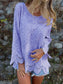 Round Neck Top with Cutout Hem